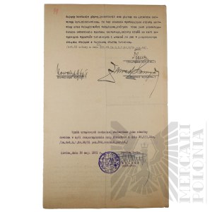 II RP - Minutes of the Air Accident of Capt. Pilot Józef Mickiewicz, 3rd Aviation Regiment, Poznań - Ławica.