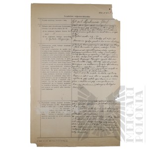 II RP - Military and Medical Certificate of Pilot Capt. Joseph Mickiewicz.