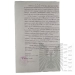 II RP - Tajne Pismo Dowództwa Okręgu Korpusu nr IV do Komendanta P.K.U. Łódź-Powiat. Na Dokumencie Widniej Pieczęć P.K.U. Łódź-Powiat.