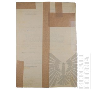 II RP - Copy of the Letter of the Board of Directors of the Union of Kaniowczycy and Zeligowczycy on Exclusion from the Union of Waclaw Podwysocki. Warsaw.