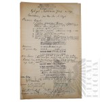 II RP - Lista Rewizyjna kpt. pil. Józefa Mickiewicza.