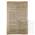 II RP - Lista Rewizyjna kpt. pil. Józefa Mickiewicza.