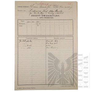II RP - Record book of Capt. pilot Jozef Mickiewicz