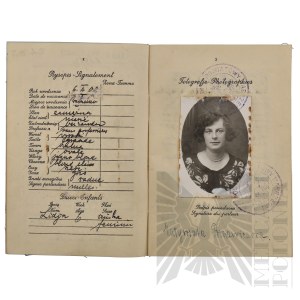 II RP - Małgorzata Brazewicz's Passport. Wąbrzeźno.