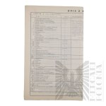 II RP - Roczne Uzupełnienie Listy Kwalifikacyjnej za rok 1920 gen. bryg. Jerzego Ferek-Błeszyńskiego. Dowództwo Dywizji Ochotniczej.
