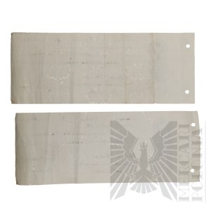 II RP - Set of Official Bill Blanks Issued by Vladimir Downar.