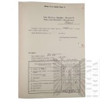 II RP - Karta Konta Emerytalnego kpt. pil. Józefa Mickiewicza, Poznań, Podpis mjra Tadeusza Bergera.