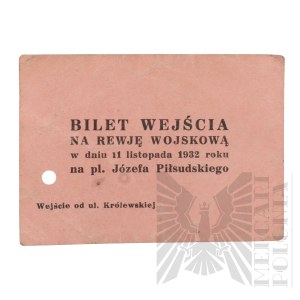 II RP - Military Revue Entrance Ticket.