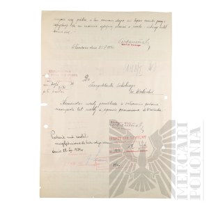 II RP - Application for Transfer of Service by Włodzimierz Downar. Wloclawek.