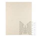 II RP - Zaświadczenie Głównego Urzędu Statystycznego o Pracy w Charakterze Okręgowego Komisarza Spisowego Przy Przeprowadzeniu Drugiego Powszechnego Spisu Ludności RP dla Włodzimierza Downara.