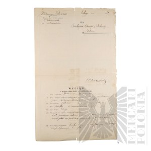 II RP - Excerpt from the List of Service and Qualifications of Vladimir Downar.