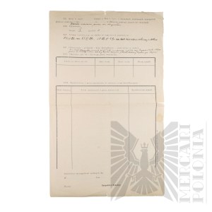 II RP - Excerpt from the List of Service and Qualifications of Vladimir Downar.