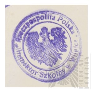 II RP - Certificate for the Practice of the Teaching Profession Issued to Vladimir Downar. Vilnius District.