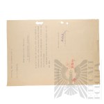 II RP - Odpis Polecenia Przeniesienia Służbowego Włodzimierza Downara.