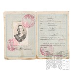 II RP - Dowód Osobisty Anny Downar. Wilejka.