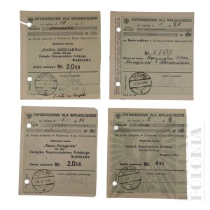 II RP - Zestaw Potwierdzeń Wpłat Dokonanych przez Jerzego Downara.