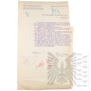 II RP - Odwołanie od Orzeczenia Komisji Wojskowej Lekarskiej Okręgu Korpusu nr I kpt. pil. Antoniego Misejuka Ofiary Zbrodni Katyńskiej do Szefa Departamentu Zdrowia Ministerstwa Spraw Wojskowych.
