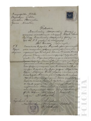 II RP - A copy of the death certificate issued by the Nesulkov Mariavite Parish.