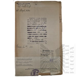 II RP - Record Notebook of Capt. Pilot Antoni Misejuk Victim of the Katyn Massacre.