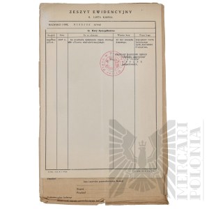 II RP - Record Notebook of Capt. Pilot Antoni Misejuk Victim of the Katyn Massacre.