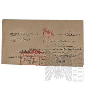 II RP - Letters Concerning the Medical Commission of Capt. Pilot Antoni Misejuk Victim of the Katyn Massacre.