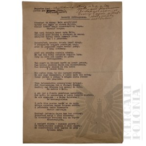 II RP - A typescript of Poems by Boguslaw Szul entitled. 