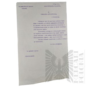 II RP - 2 Meldunki St. Żand. Tadeusza Kawałka do Komendanta Posterunku Żandarmerii Wojskowej w Krzemieńcu.