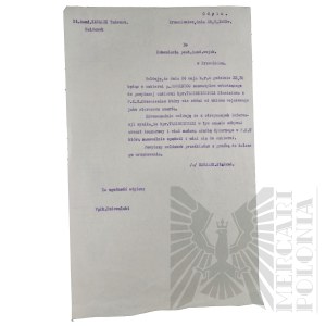 II RP - 2 Reports of St. Gendarm. Tadeusz Kawalek to the Commander of the Military Police Station in Krzemieniec.