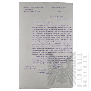 II RP - Odpis Pisma Dowództwa 7-go Pułku Piechoty Legionów w Chełmie do Dowództwa Okręgu Oddział Ogólny w Lublinie.