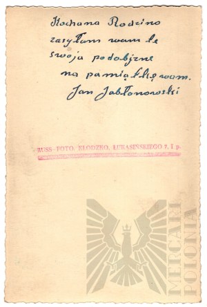 LWP Early Soldier Photo Dedication Jan Jablonowski - Klodzo