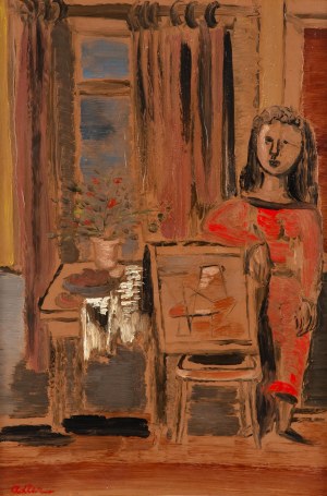 Jankiel Adler (1895 Tuszyn near Lodz - 1949 Aldbourne/Angland), Woman in a studio, ca. 1940.