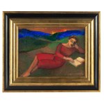 Anna Karpowicz-Westner (ur. 1951 Kraków), Czytająca w czerwonej sukience, 2023 r.