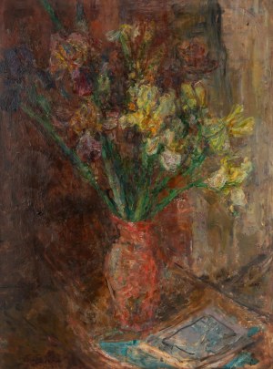Eugeniusz Eibisch (1896 Lublin - 1987 Warsaw), Flowers in a vase