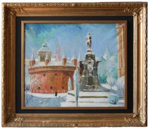 Jan Rubczak (1884 Stanislawow - 1942 Auschwitz), View of the Barbican in Cracow