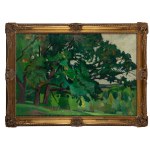 Stanislaw Czajkowski (1878 Warsaw - 1954 Sandomierz), Landscape from Ostrówek