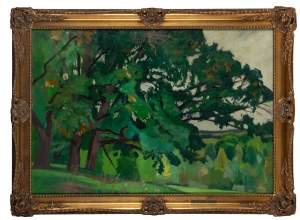 Stanislaw Czajkowski (1878 Warsaw - 1954 Sandomierz), Landscape from Ostrówek