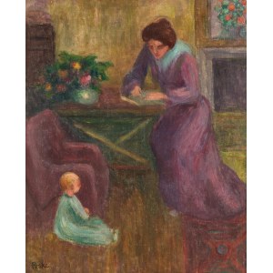 Jean Peské (1870 Golta/Ukraine-1949 Le Mans), Children's Reading (Letter)