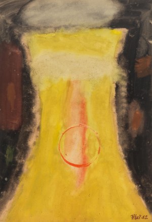 Józef Hałas (1927 Nowy Sącz - 2015 Wrocław), Yellow Composition, 1962.