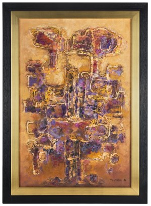 Tadeusz Lapinski (b. 1928 Rawa Mazowiecka - 2016), Painting matter, 1956.