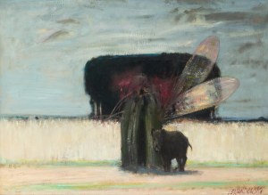 Janusz Lewandowski (1937 Rokicice near Plock-2022 Warsaw), Character with a wild boar