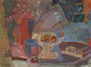 Joachim Weingart (1895 Drohobych - 1942 Auschwitz), Woman in Flowers