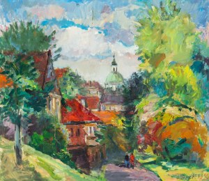 Aleksander Turek (1933 - 2016), Warsaw view, 1990.
