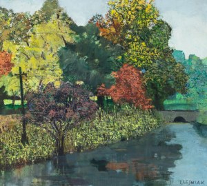 Jan Jozef Lesniak (b. 1936 Horyszow Polski), Park by the river