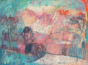 Regina Osinska (1956 Solec Kujawski - 2022), Composition with houses, 1987.