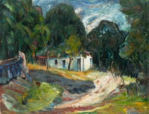 Józef Wasiołek (1921 Smarglin - 2008 Łódź), Old cottage in Chłapice