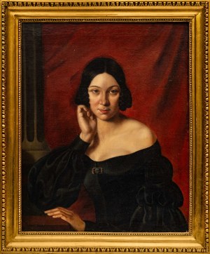 Att. Peter Le Brun, Portrait of a woman in a black dress, 19th century