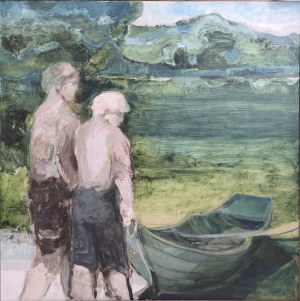 Irena Zahorska, Couple by the Lake, 1970s.