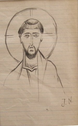 Jerzy Nowosielski(1923-2011),Saint-sketch