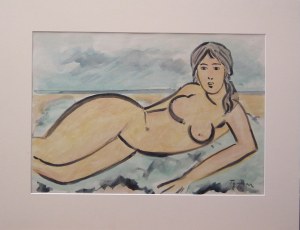 Tymon Niesiołowski(1882 Lviv-1965 Torun),Lying nude