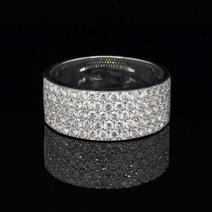 WHITE GOLD RING - 7.210 GR WITH DIAMONDS - DJ31203